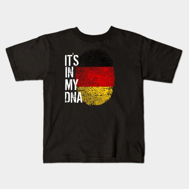 Germany Flag Fingerprint My Story DNA German Kids T-Shirt by Your Culture & Merch